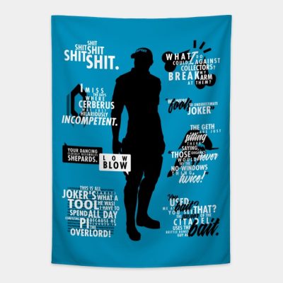 Mass Effect Joker Quotes Tapestry Official Mass Effect Merch