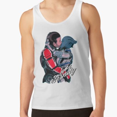 Shepard And Liara Embrace Eternity Tank Top Official Mass Effect Merch