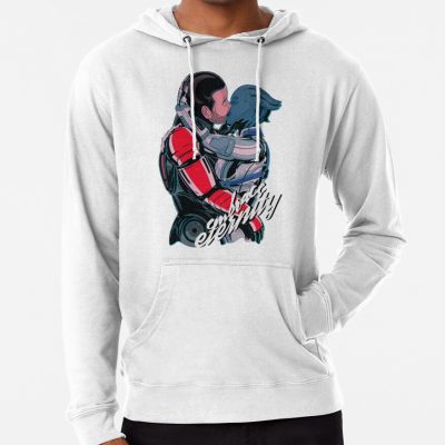 Shepard And Liara Embrace Eternity Hoodie Official Mass Effect Merch