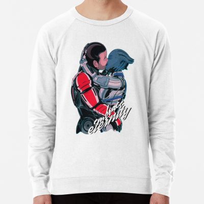 Shepard And Liara Embrace Eternity Sweatshirt Official Mass Effect Merch