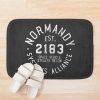 Ssv Normandy Athletic Shirt | Mass Effect Athletic Style | White Print Bath Mat Official Mass Effect Merch