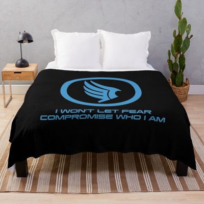 Mass Effect Commander Shepard Paragon Quote Throw Blanket Official Mass Effect Merch