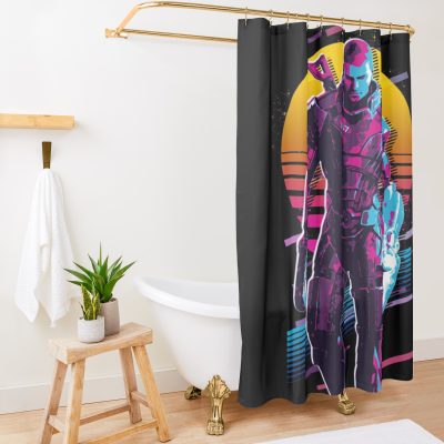 Commander Shepard - Mass Effect *80S Retro* Shower Curtain Official Mass Effect Merch