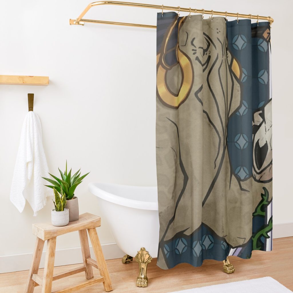 Mass Effect Elcor Hamlet Shower Curtain Official Mass Effect Merch