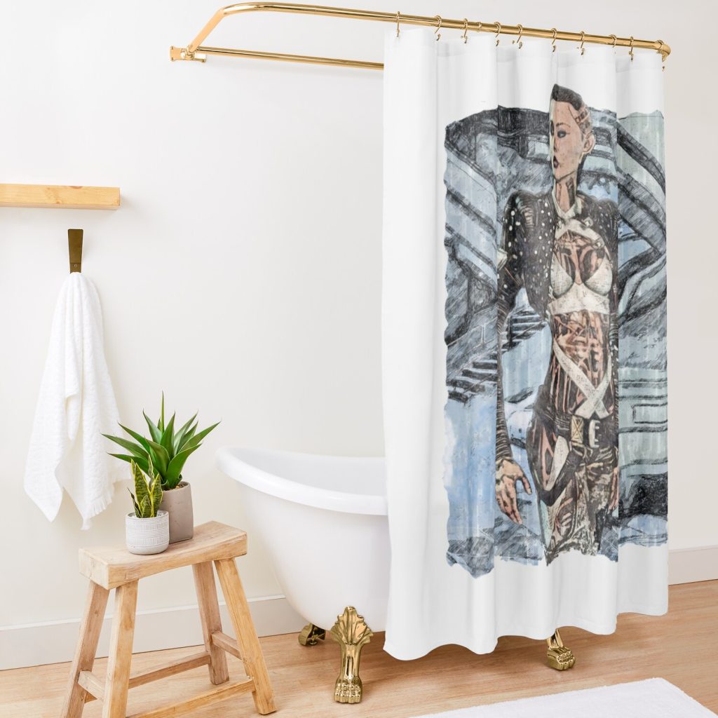 Jack Shower Curtain Official Mass Effect Merch